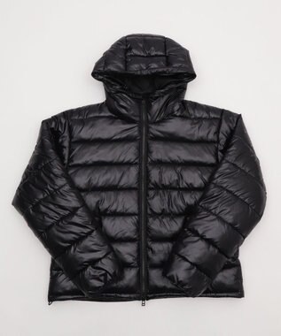 WEGO 【ユニセックス着用ITEM】2WAYシャイニーパファーフーディー ブラック