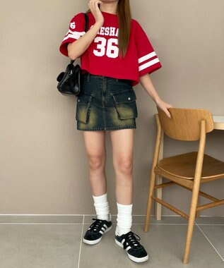 WEGO ナンバリングショートT レッド