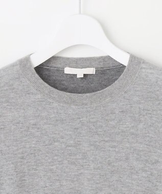 自由区 L 【カタログ掲載】ファインウールカシミヤクルーネック ニット グレー系