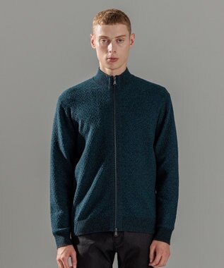 JOSEPH HOMME 【イージーケア】 ヴィスコースリンクス　ジップアップカーディガン スモーキーグリーン系