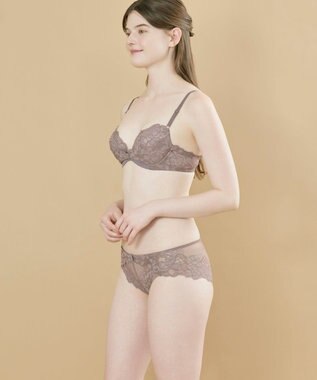 une nana cool リボンブラレース　胸もとフィットながもち～動いてもキレイはつづく～ ブラウン