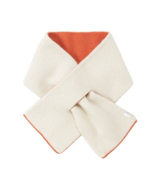 MOONBAT MACKINTOSH PHILOSOPHY(マッキントッシュ フィロソフィー）【ギフトBOX付】ウール100％ リバーシブル ニット マフラー ユニセックス 日本製 オレンジ