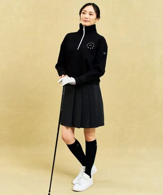 23区GOLF 【WOMEN】ハーフジップスウェット ブラック系
