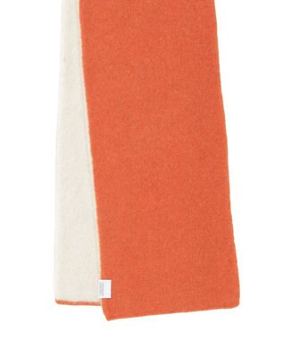 MOONBAT MACKINTOSH PHILOSOPHY(マッキントッシュ フィロソフィー）【ギフトBOX付】ウール100％ リバーシブル ニット マフラー ユニセックス 日本製 オレンジ