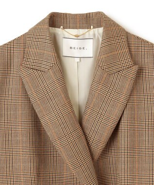 BEIGE， WAGRAM / チェック柄ジャケット Camel