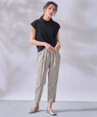 ANY アイレットパターン ニットプルオーバー ブラック