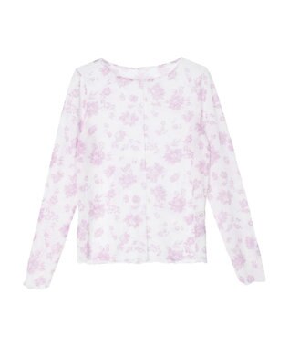 earth music&ecology フラワープリントシアーインナー Lavender