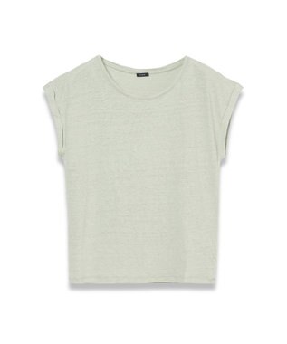 JOSEPH 【洗える】リネンジャージー　キャップスリーブトップス Matcha