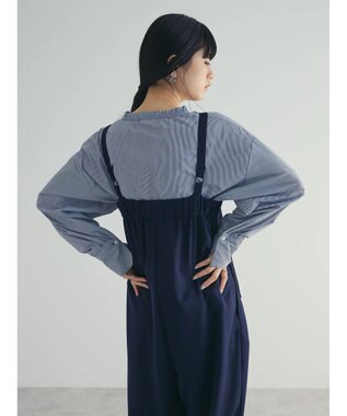 Green Parks armonia. ハイライズドサロペットパンツ Navy