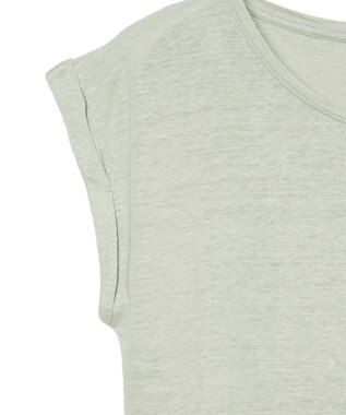 JOSEPH 【洗える】リネンジャージー　キャップスリーブトップス Matcha