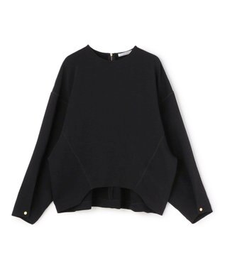 BEIGE， BROOM / スウェット風ライトフォルムプルオーバー Black