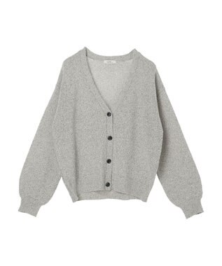 earth music&ecology ブークレＶネックカーディガン Light Gray Mixture