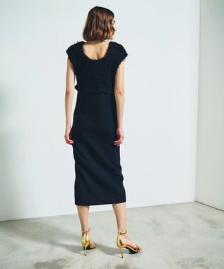 GRACE CONTINENTAL ツイーディーコンビニットワンピース ブラック