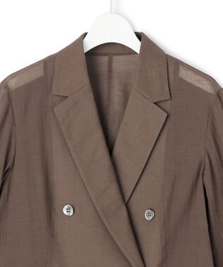 23区 【先行予約】ナイロンコットンシアーボイル ダブルジャケット ブラウン系