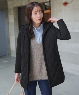 Tiaclasse 【安田美沙子さん着用・新色追加】中綿キルティングコート ブラック