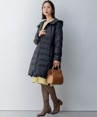 組曲 【洗える】ライトタフタロングダウン グレー系5