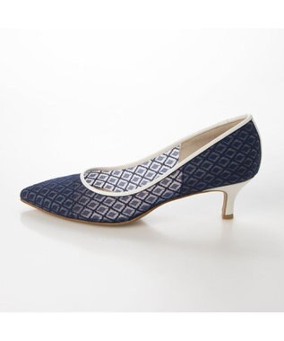 MODE ET JACOMO <carino>レースデザインパンプス ブルー