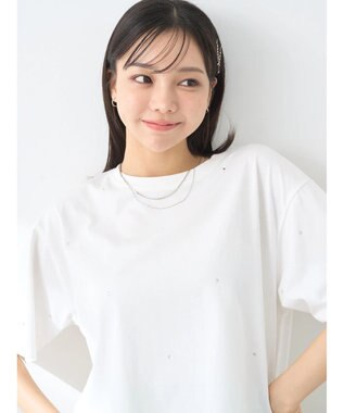 earth music&ecology キラキララインストーンプルオーバー Ivory