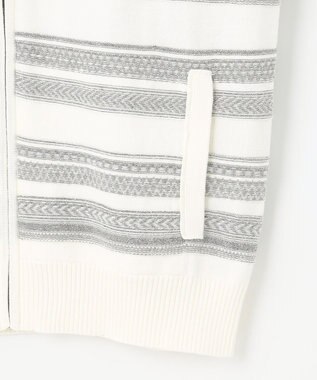 JOSEPH ABBOUD 【キングサイズ・柔らかな肌触り】洗える！コットンブークレーニットパーカー ホワイト系7