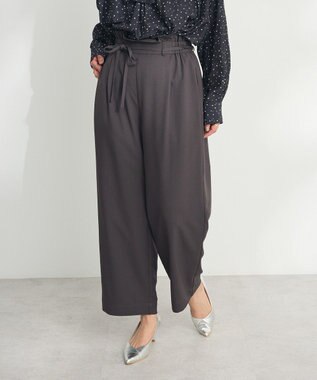 CRAFT STANDARD BOUTIQUE フリルウエストパンツ Dark Gray