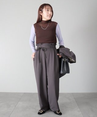 CRAFT STANDARD BOUTIQUE フリルウエストパンツ Dark Gray