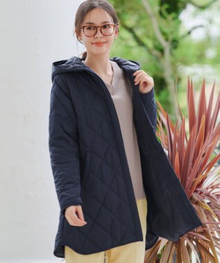 Tiaclasse 【安田美沙子さん着用・新色追加】中綿キルティングコート ネイビー