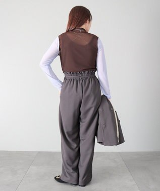 CRAFT STANDARD BOUTIQUE フリルウエストパンツ Dark Gray