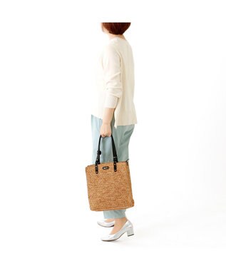 IBIZA ラフィア　セミショルダーバッグ 濃茶