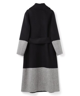 JOSEPH ダブルフェイスカラーブロック　ダブルブレステッドコート Black/grey