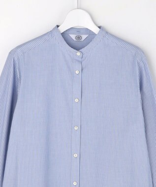 J.PRESS LADIES L 【WEB限定カラーあり・2way】エステネージュ TYPEWRITER STRIPE シャツ サックスストライプ系