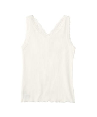 earth music&ecology 前後２ＷＡＹレースタンクトップ Ivory