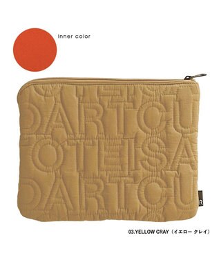 ROOTOTE 1321【オリジナル】SN.ポーチ.アルファベットスープ-キルティング-A 03：イエロークレイ