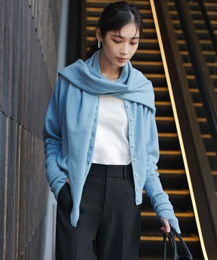 UNFILO L コットンカシミヤ クルーネックカットソー オフ