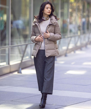 J.PRESS LADIES 【洗える】WOOL BLEND AIR ケーブル ニット ベージュ系