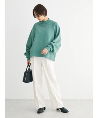 Green Parks 裏起毛ニットリブドッキングプルオーバー Mint