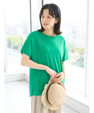 CRAFT STANDARD BOUTIQUE UVカット/接触冷感/洗える/ 半袖ニットプルオーバー