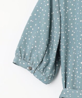 J.PRESS LADIES S 【洗える・イージーケア】スパンローンランダムドット ワンピース スモーキーグリーン系5