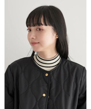 earth music&ecology ２ｗａｙキルティングコート Black