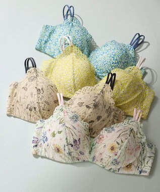 une nana cool 【リニューアル】364ブラ レース MADE WITH LIBERTY FABRIC クリアグリーン