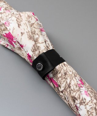 AURORA JILL STUART ジル スチュアート アブストラクトフラワー柄 雨傘（長傘） ピンクｘベージュ