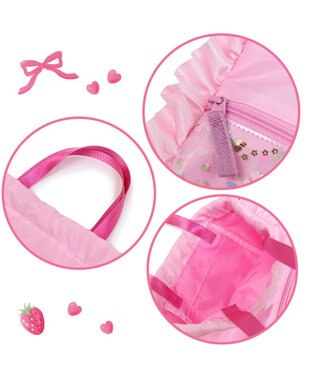 Mother garden マザーガーデン フリル ナップサック  キッズ リュック 《ユニコーン/野いちご》 野いちご