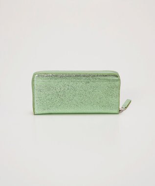 TOPKAPI 【TREASURE TOPKAPI】ウォッシュド レザー メタリック ラウンドファスナー 長財布 グリーン
