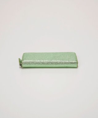 TOPKAPI 【TREASURE TOPKAPI】ウォッシュド レザー メタリック ラウンドファスナー 長財布 グリーン