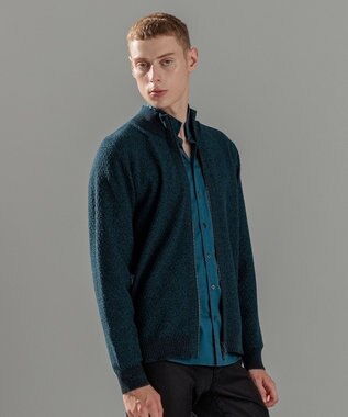 JOSEPH HOMME 【イージーケア】 ヴィスコースリンクス　ジップアップカーディガン スモーキーグリーン系