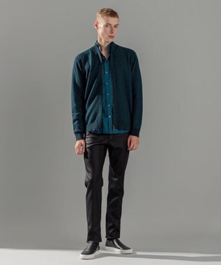 JOSEPH HOMME 【イージーケア】 ヴィスコースリンクス　ジップアップカーディガン スモーキーグリーン系