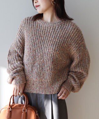 Green Parks ｍｉｘラメショートニットプルオーバー Beige