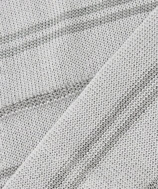 ICB L ルレックスパターン ニットプルオーバー シルバー