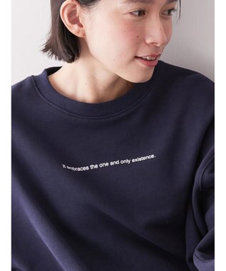 AMERICAN HOLIC デザインスリーブロゴスウェット Navy