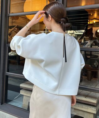 UNFILO BEAUTY FORM JERSEY クロップド トップス ホワイト