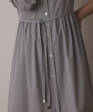 GRACE CONTINENTAL ストライプ刺繍ワンピース ブラック